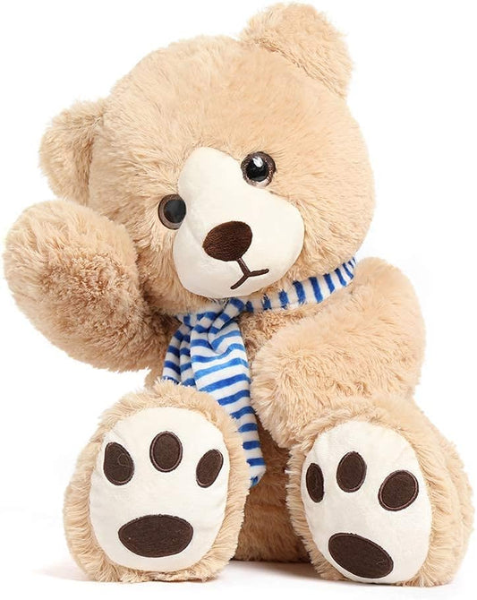 24 Inch Teddy Bear Stuffed Animal, Big Teddy Bear Plush Toys with Scarf, Cute Brown Teddy Bear for Girlfriend Kids