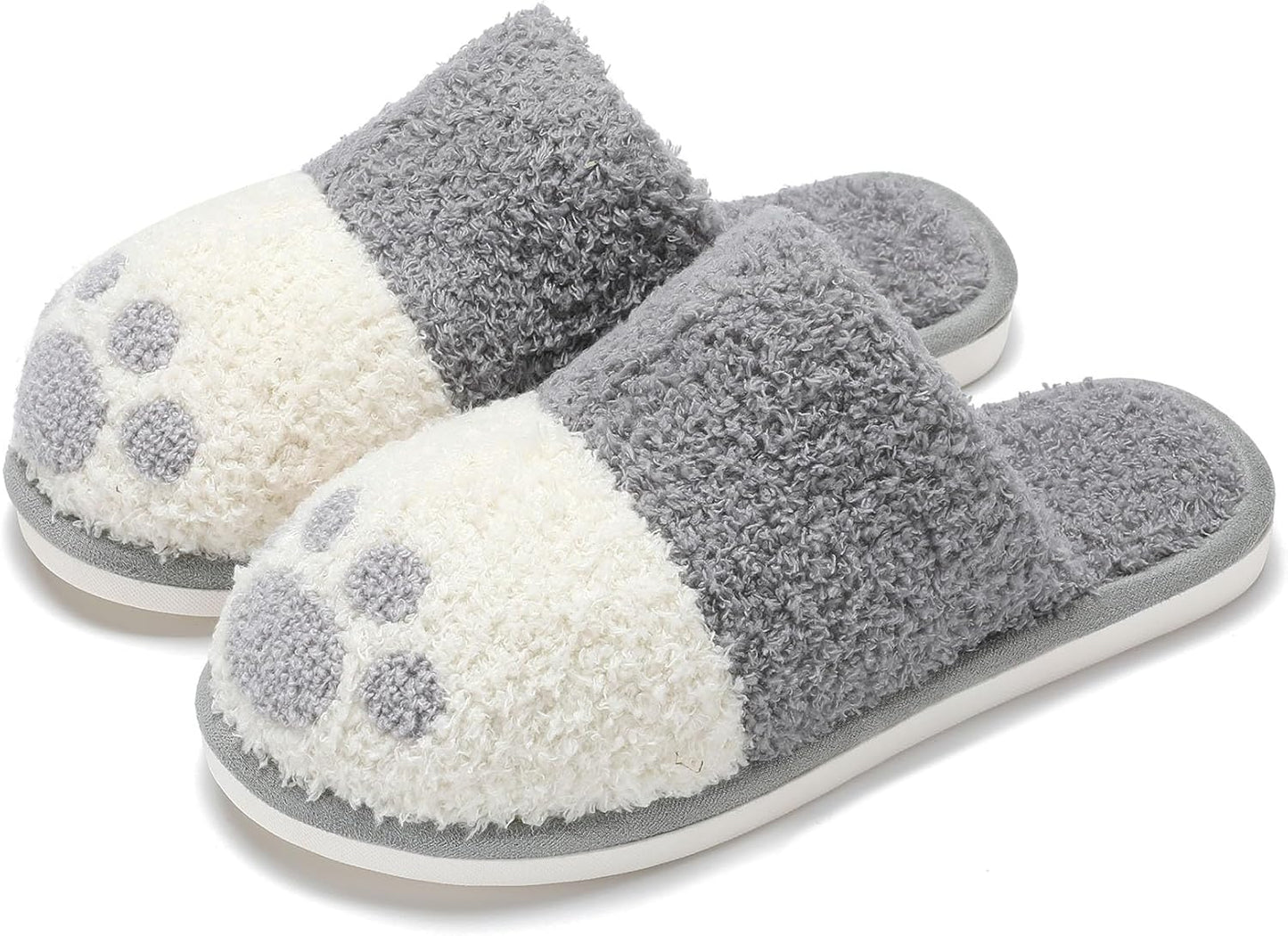 Cute Animal Slippers for Women Indoor Outdoor Memory Foam House Slippers Soft Warm Cozy Fuzzy Bedroom Non-Slip Shoes Christmas Gift Ladies Slippers