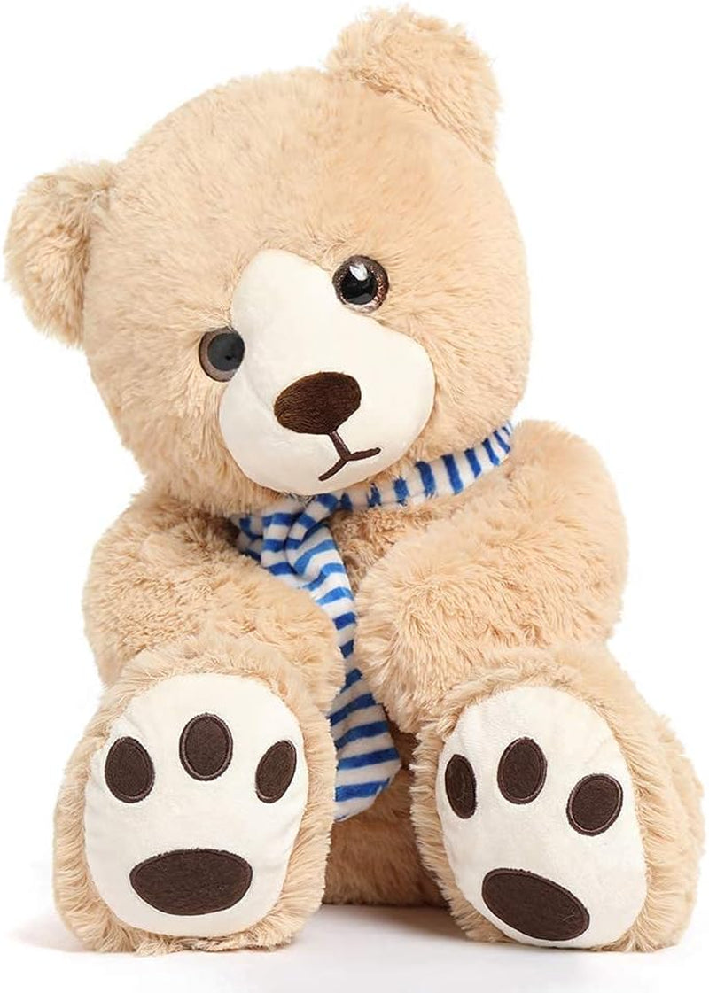 24 Inch Teddy Bear Stuffed Animal, Big Teddy Bear Plush Toys with Scarf, Cute Brown Teddy Bear for Girlfriend Kids