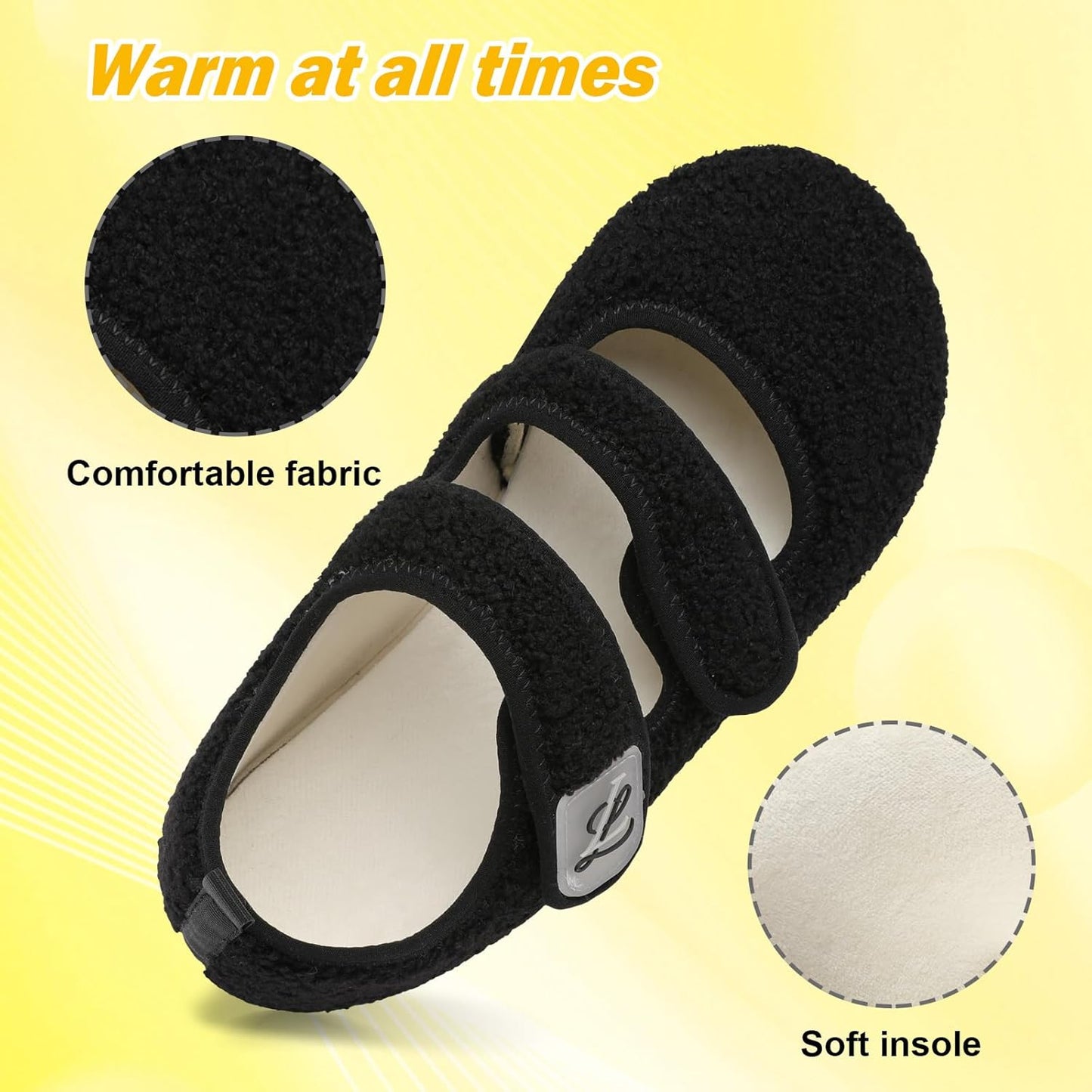 Womens Mens Slippers Soft House Slippers Warm Fuzzy House Shoes Slipper Socks with Rubber Sole