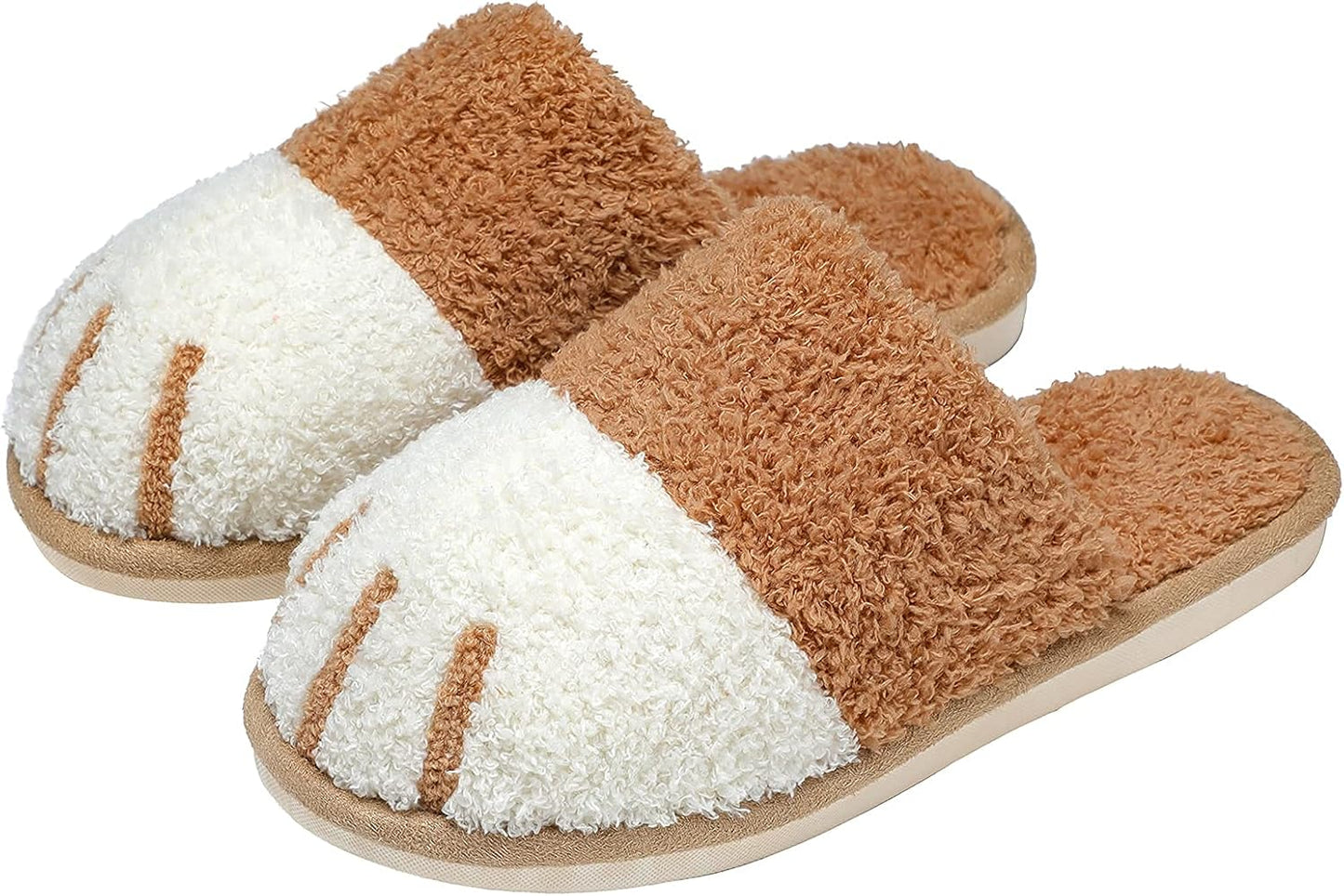 Cute Animal Slippers for Women Indoor Outdoor Memory Foam House Slippers Soft Warm Cozy Fuzzy Bedroom Non-Slip Shoes Christmas Gift Ladies Slippers