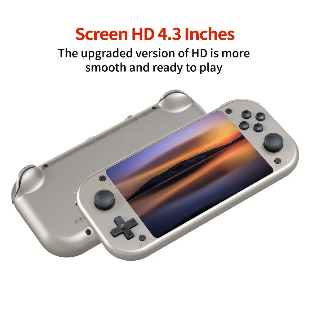 M17 Retro Handheld Video Game Console Open Source Linux System 4.3 Inch IPS Screen Portable Pocket Video Player 64GB