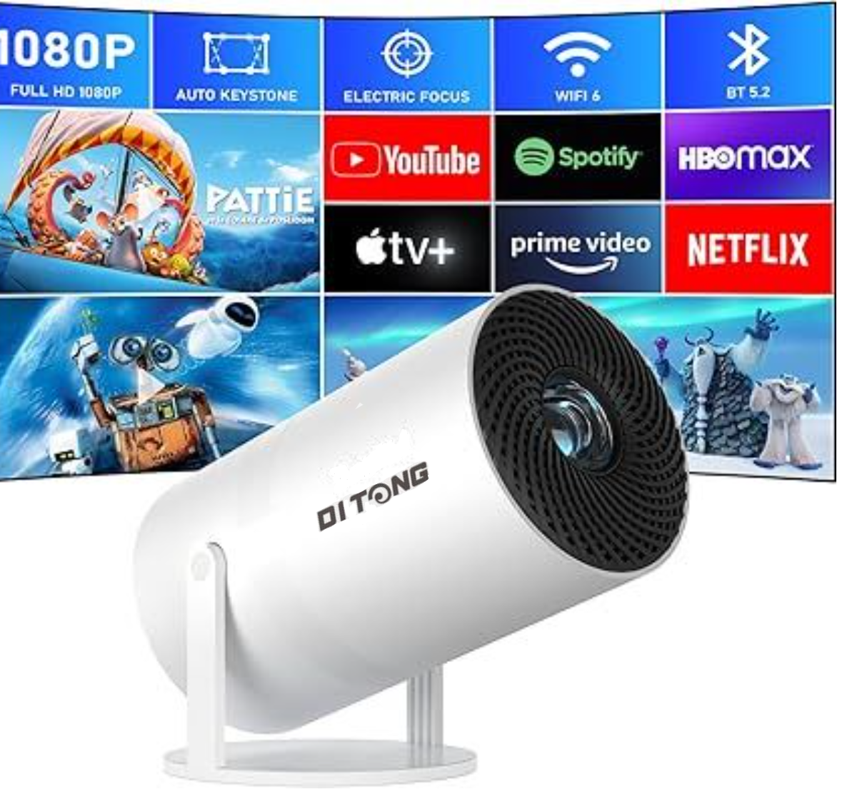 HY300 plus HD Projector Portatil 4K 1280X720P Android LED Video Home Theater Cinema Phone Mini Proyector Movie HY300 Pro