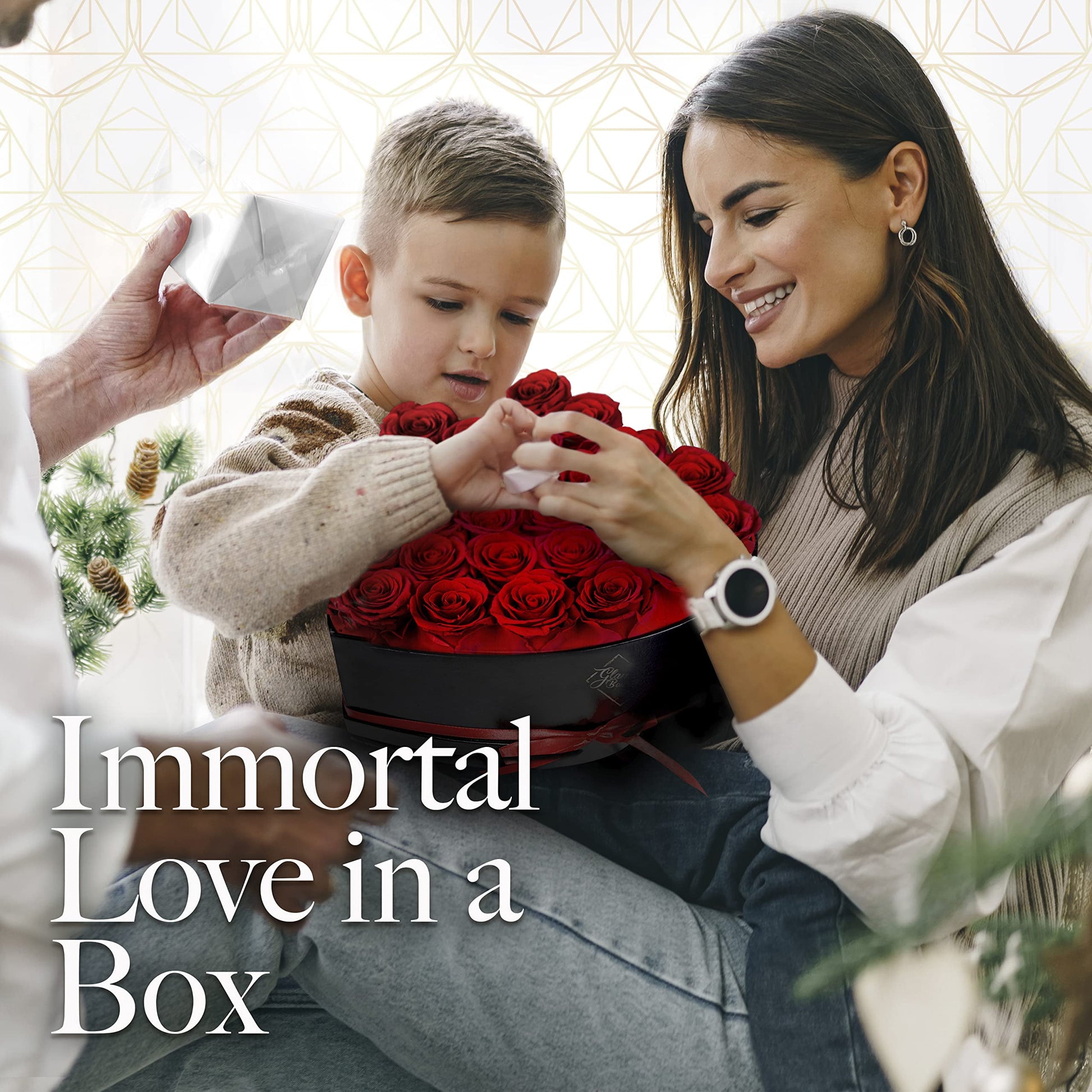 Flower Heart Roses, Immortal Roses Gifts. Flowers for Delivery Mothers Day & Valentines Day