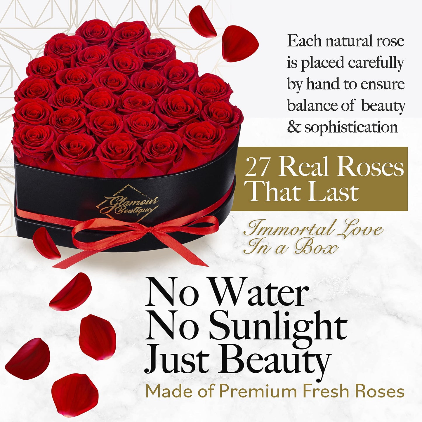 Flower Heart Roses, Immortal Roses Gifts. Flowers for Delivery Mothers Day & Valentines Day