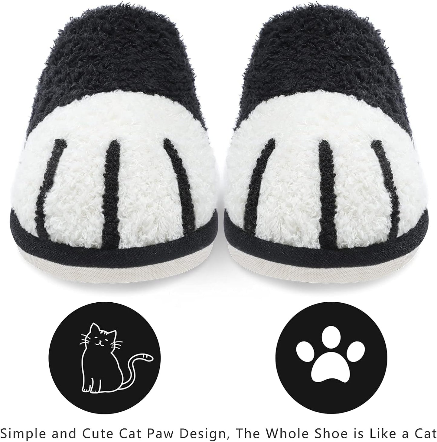 Cute Animal Slippers for Women Indoor Outdoor Memory Foam House Slippers Soft Warm Cozy Fuzzy Bedroom Non-Slip Shoes Christmas Gift Ladies Slippers